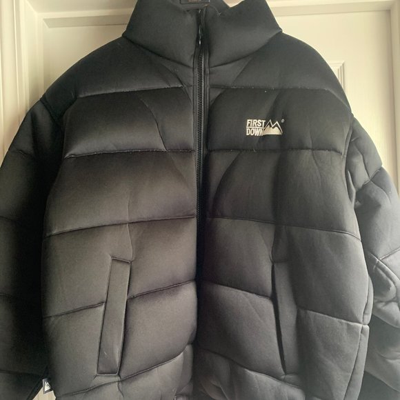 Black and Orange First Down Coat - Picture 1 of 8